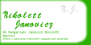 nikolett janovicz business card